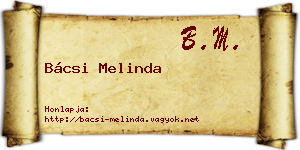 Bácsi Melinda névjegykártya